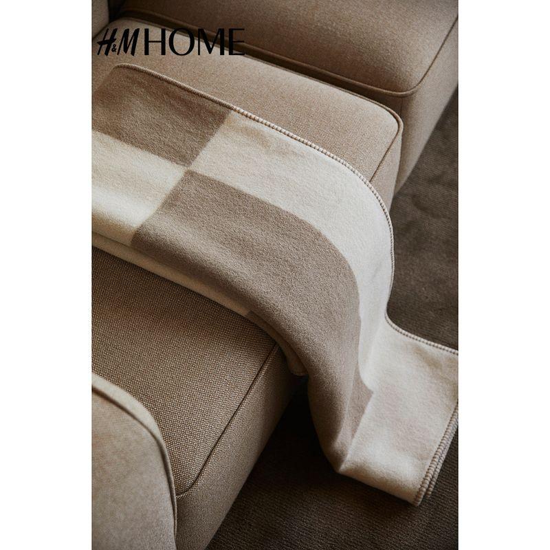 

HM Home Bedding Blanket Fall New Arrival Fashion Brushed Wool Blended Red Blanket 1214398
