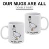1 Stück 11oz Lustige Bedruckte Weiße Tasse, Beidseitiges Design, Perfekt für Kaffee, Tee, Büro, Heimgebrauch, Tolles Leichtes Geschenk für Freunde und Kollegen