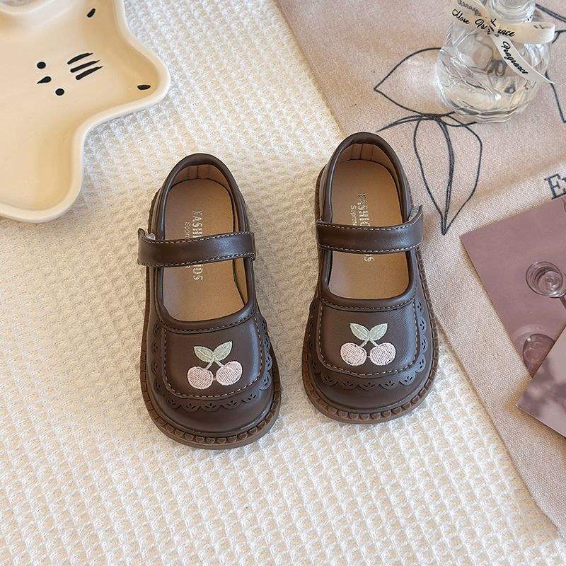 Girls 2025 leather shoes princess spring and autumn spring and autumn children's new baby soft sole children Doudou single shoes