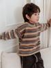 2025 Boys' Korean Style Striped Knitted Winter Sweater Pullover