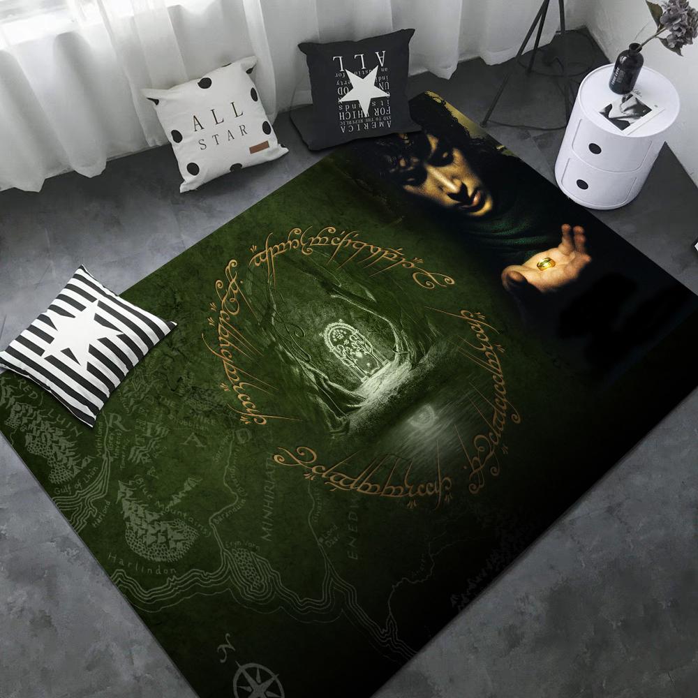 L-Lords Game Rings Hallway Carpet Retro Multiple Choice Living Room Kitchen Rug Non-Slip Welcome Rug