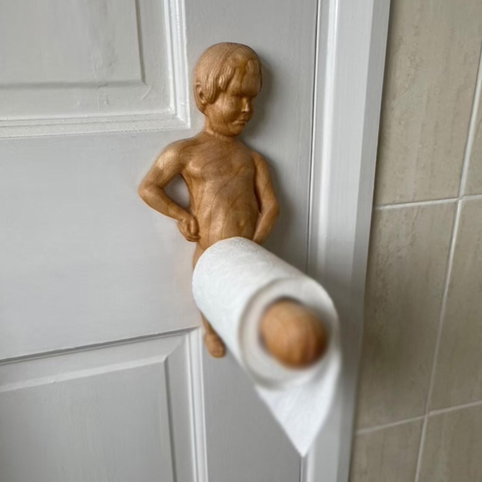 

Многоцелевой долговечный полезный настенный держатель деревянной туалетной бумаги Boy Tissue