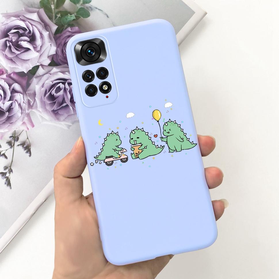 Phone Case For Xiaomi Redmi Note 11 Cover Cat Colorful Case Silicon Soft For Redmi Note11 Note11 4G Shockproof Protection Cover