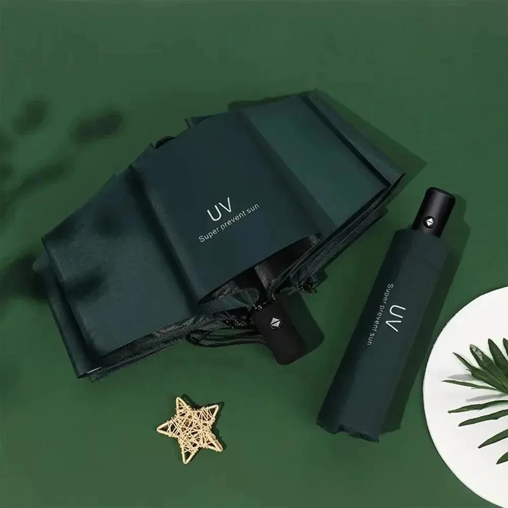 Fully Automatic UV Resistant Umbrella Windproof Sun Umbrella Simple Large-sized Sun Protection Umbrella Light Luxury Umbrella