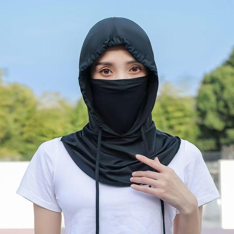 Unisex Face Mask, Hat, Integrated Neck Protection, Full Face Cycling Equipment, Headgear, Ice Silk Scarf