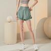 Sports Shorts Women Loose Training Running Fake Two Anti-slip Wearing High-waisted Yoga Culottes