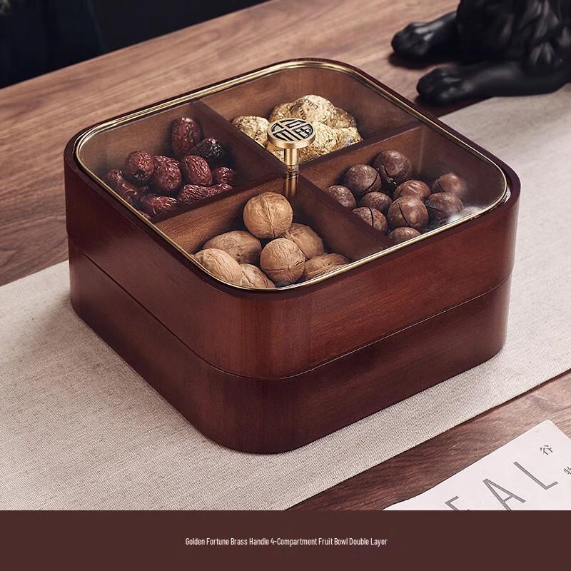 Chinese Style Solid Wood Snack & Fruit Tray