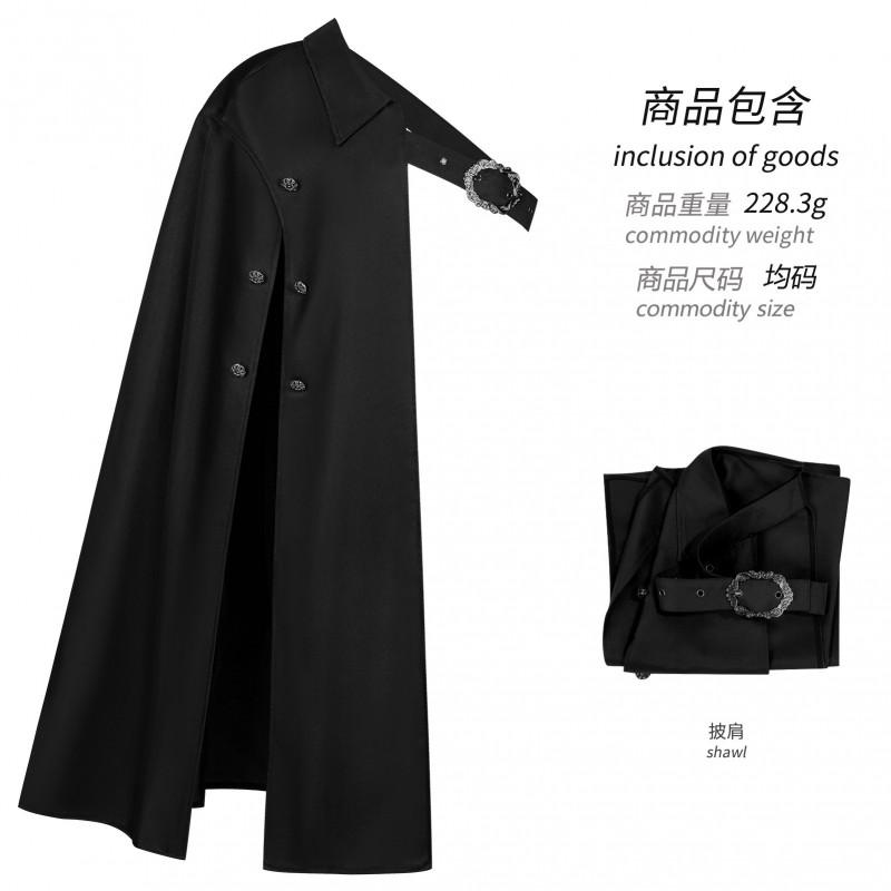 Halloween Gothic Hooded Robe Costume With Chain Detail Medieval Wizard Priest Cosplay Outfit Party