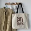 Large Capacity Canvas Bag Shoulder Simple Letter Bag