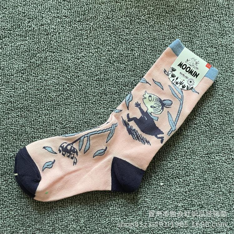 

Модні бавовняні шкарпетки до середини ікри з мультяшними Мумі-тролями - Стиль на чотири сезони One Size (36-40)