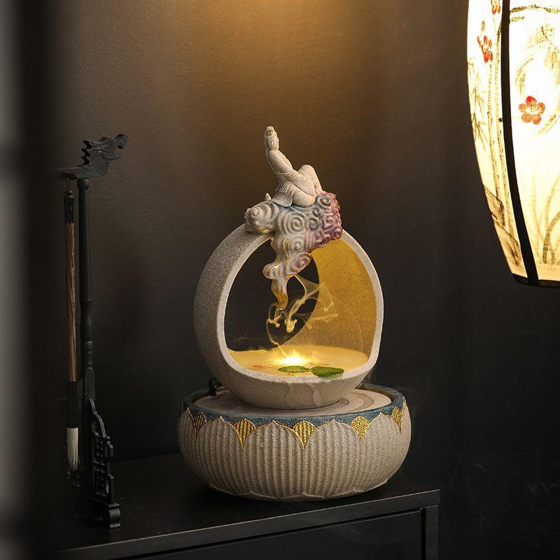Chinese Zen-style Flowing Water Ornament, Desktop, Circulating Water, Living Room, Entrance Hall, Office, Attracting Wealth