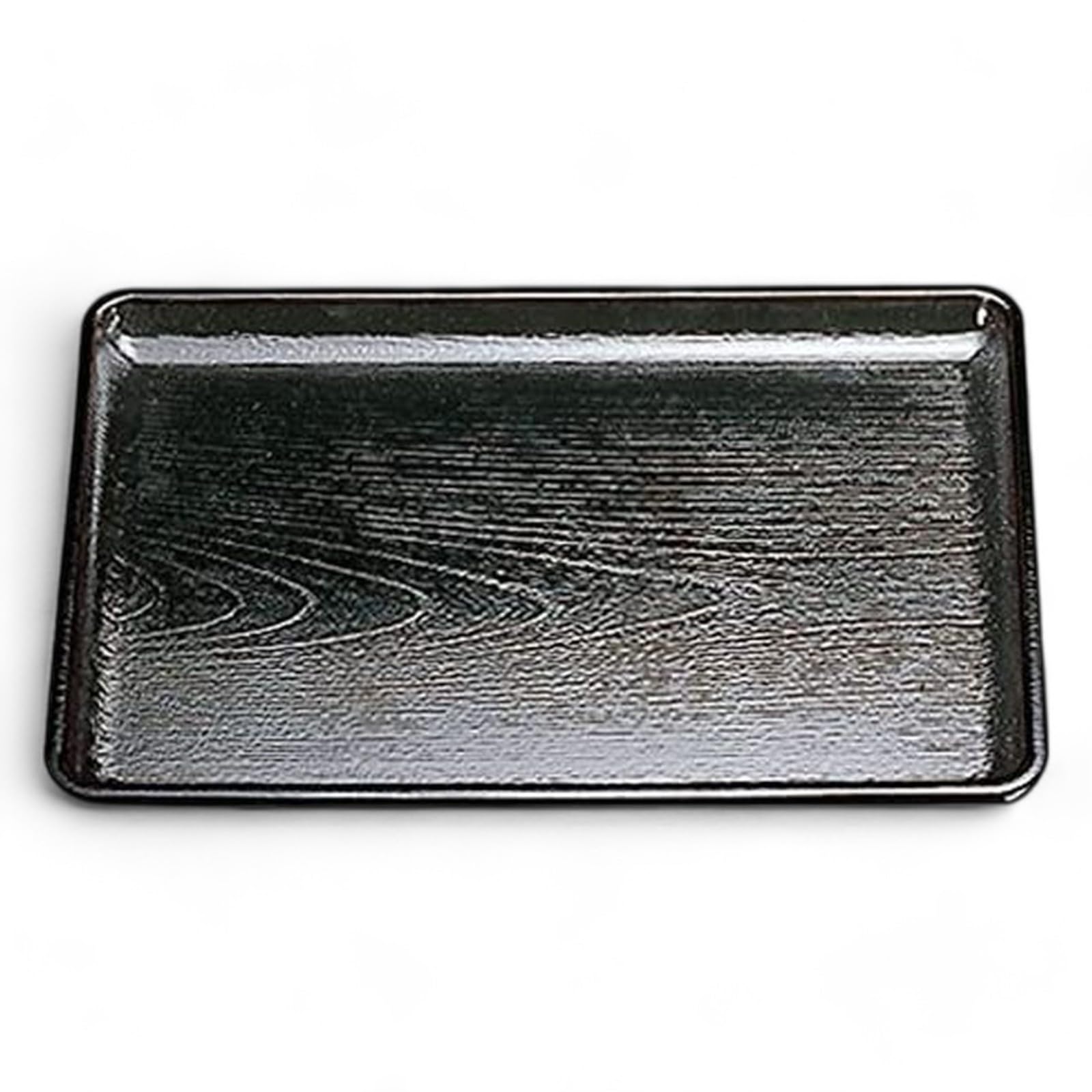 

48cm Black Keyaki Kaiseki Tray with Lacquer Made in Japan J-kitchens (6 shaku) Non-Slip (ABS Resin)