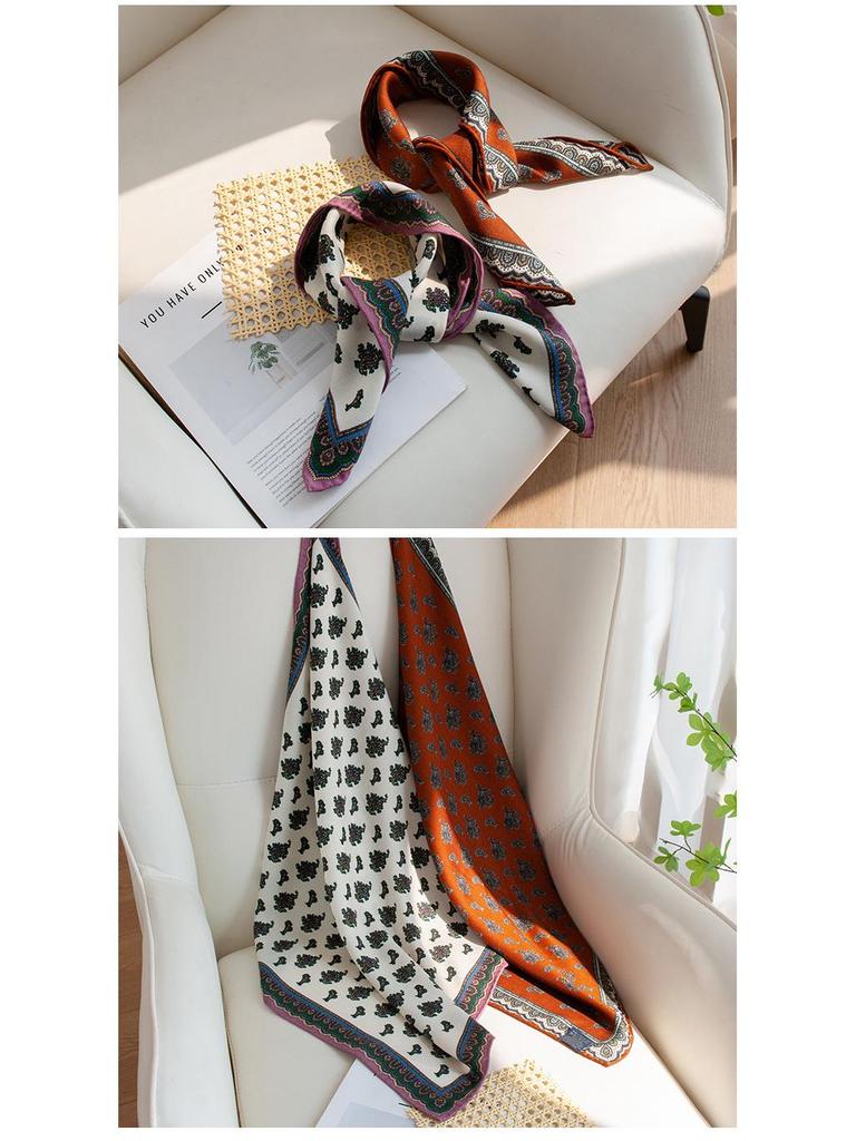 Elegant Versatile Double-Sided Cashew Print Scarf: Fashionable Neckwear, Sun Protection & Warm Shawl for Women