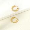 Faceted Minimalist S925 Sterling Silver Hoop Earrings18K Gold Plated Daily Casual Party Ins Style Women's Engagement Earrings