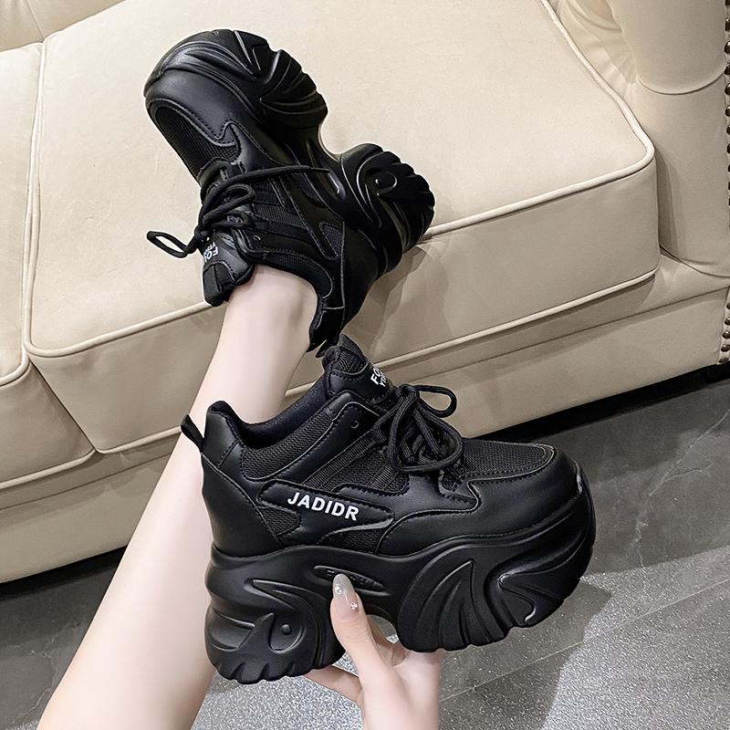 Fashion Hot Sale Women Platform Casual Breathable Mesh Shoes 2025 New Spring Chunky Sneakers Wedges Hollow Leisure Shoes for Woman