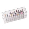 Professional 30/48 Holes Nail Drill Bits Holder Box Manicure Polishing Grinding Drill Bit Holder Clear Storage Box