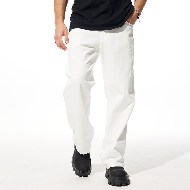 

Весна Новые Мужские Уличные Узкие Широкие Свободные Прямые Синие Джинсы Мужские 40