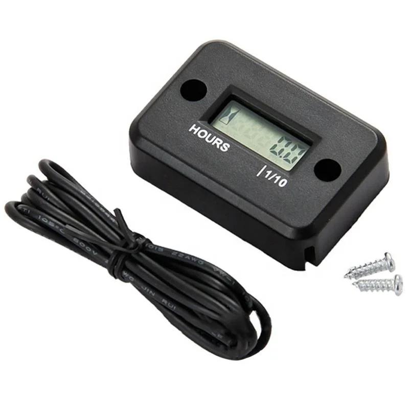 Tachimetro per Motocicletta Resistente e Impermeabile, Motoscafo, ATV, Timer Sensore LCD, Tachimetro, Alta Temperatura