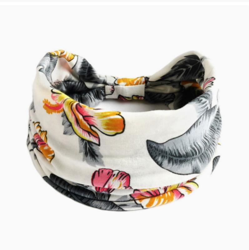 Women's  Boho Cotton Printed Headband Sports Band Striped Headband A Wide Edge Yoga Headband Soft Hair Band Headdress Bundle Women Girls Hair Band