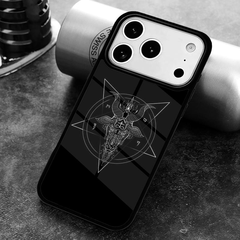 Satanic scary skull Phone Case For iPhone 17,16e,15,14,13,12,11,Mini,Pro,MAX soft Silicone Cover