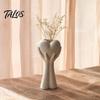 Minimalistisches Tischmittelstück Hände halten Herz-Vase, 3D-gedruckte moderne Blumenvase für Tisch, künstlerisch für Trocken- und Kunstblumen, Zuhause
