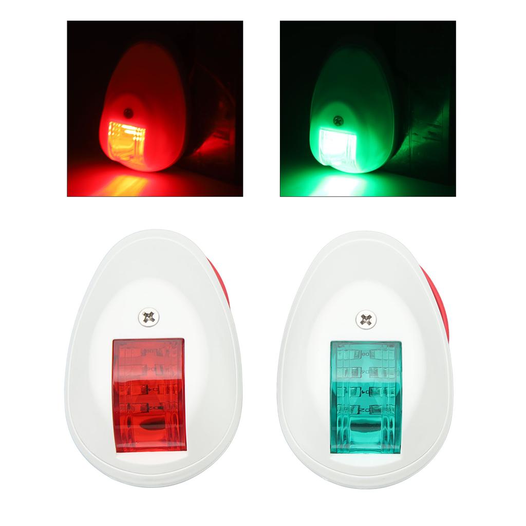 1 Pair LED Navigation Light Professional Alarm Indication Navigation Signal Light for Boat Yacht  12V 2W