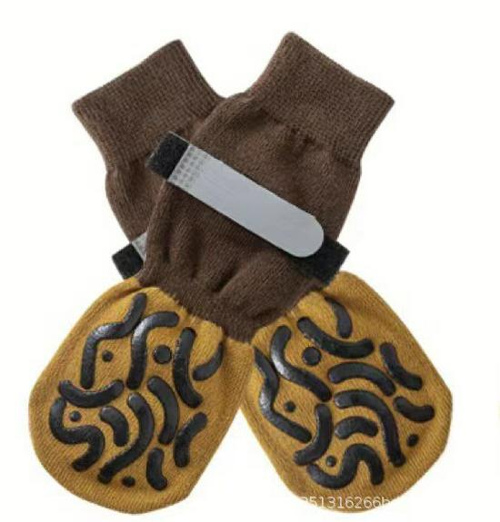 Zhuji Anti-Rutsch-Socken für mittelgroße bis große Hunde und Katzen - Haustier-Schuhe für drinnen und draußen