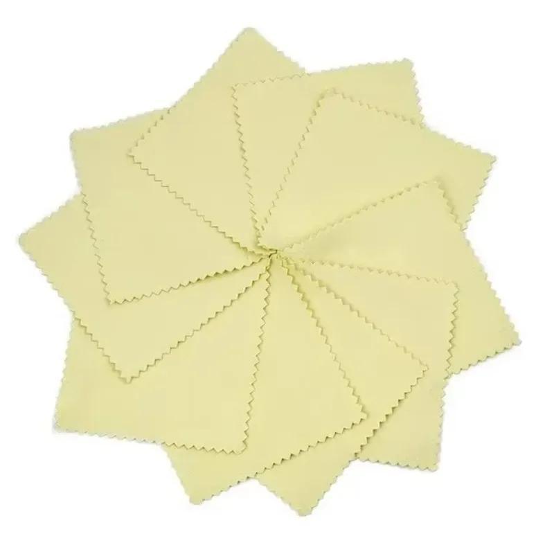 50PCS Smooth Lint Free Glasses Lens Cleaning Cloth Jewelry Gold As Silver Polishing Sheets Home Glass Traceless Clean Products