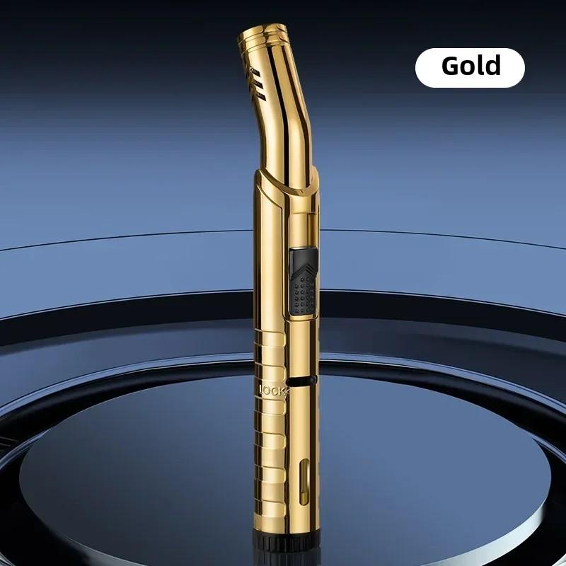 Handheld Creative Flamethrower Igniter Windproof Direct Flush Flame Gas Lighter Visible Gas Chamber Men's Smoking Accessories