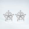 Winter Star Love Snowflake Earrings Women'S Simple Versatile Zircon Earrings Japanese And Korean Premium Ear Sensing Jewelry