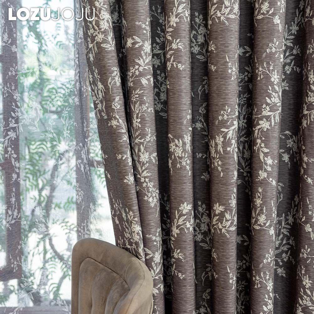 1PC LOZUJOJU French Antique Style Versatile Printed Curtains Full Blackout Curtains for Bedroom Living Room Balcony Window for Home Decor