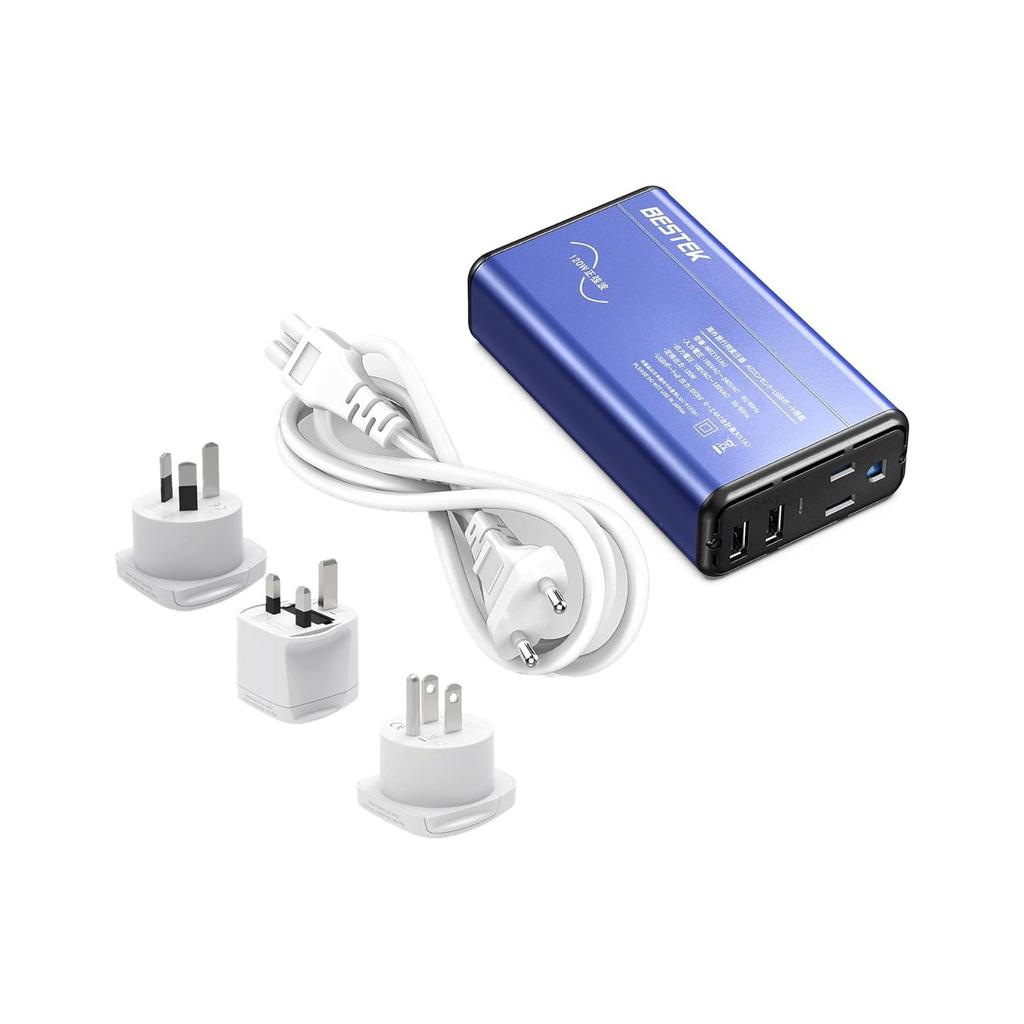 BESTEK Overseas Travel Transformer Sine Wave Overseas Travel Conversion Plug BF A O Type Overseas Outlet 240V 230V 220V to 100V Transformer Overseas