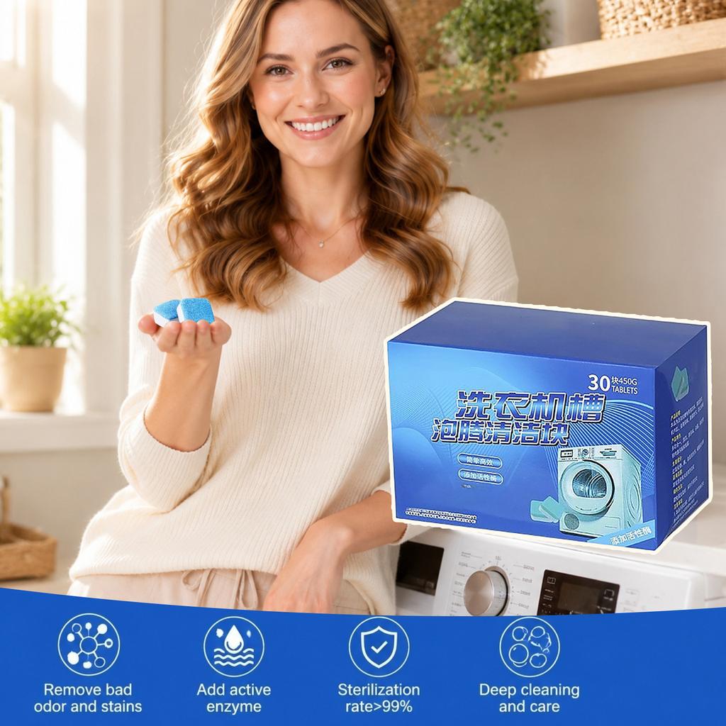 Washing Machine Cleaner Effervescent Tablets for Stain and Removal