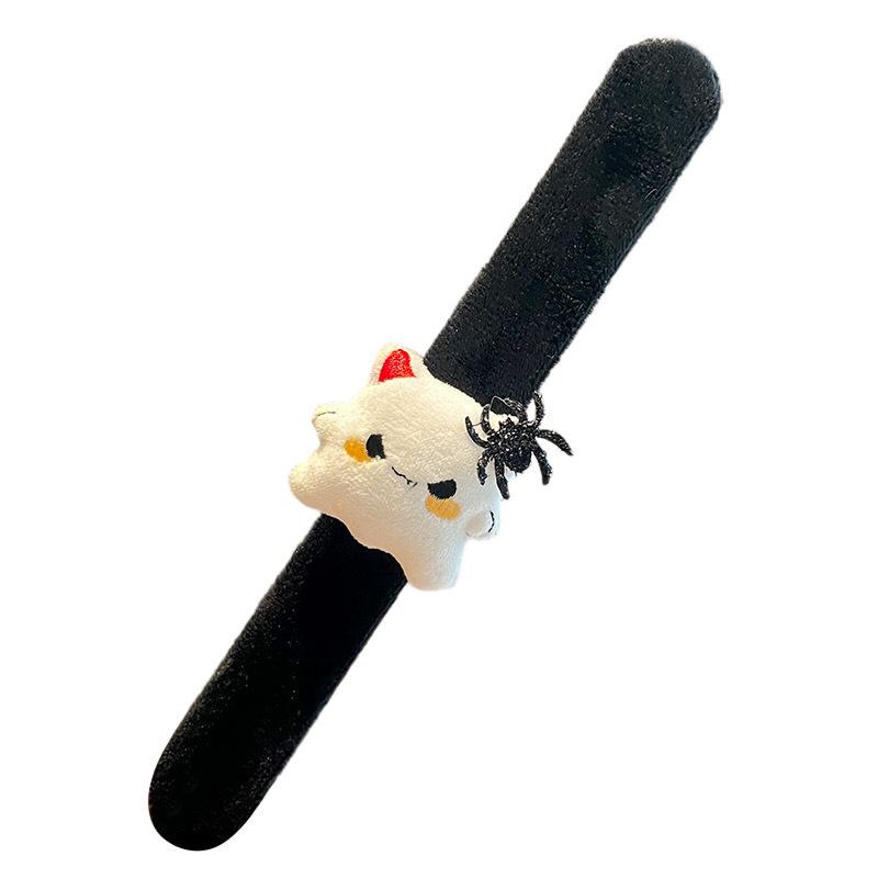 Zabawna Halloweenowa Bransoletka Snap - Wzór Pająka i Dyni