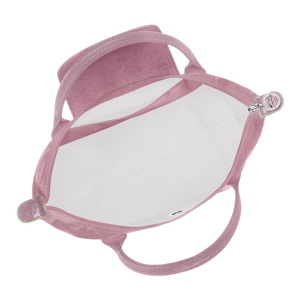 Longchamp Borsa Tote Le Pliage Green con Ferramenta in Metallo Argentato in Pelle Piccola Rosa da Donna 1621919P75