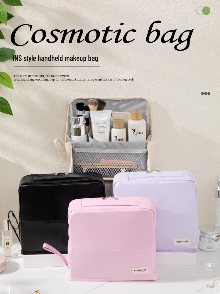 Premium Reise-Make-up-Tasche mit großem Fassungsvermögen und unterteilter Aufbewahrung
