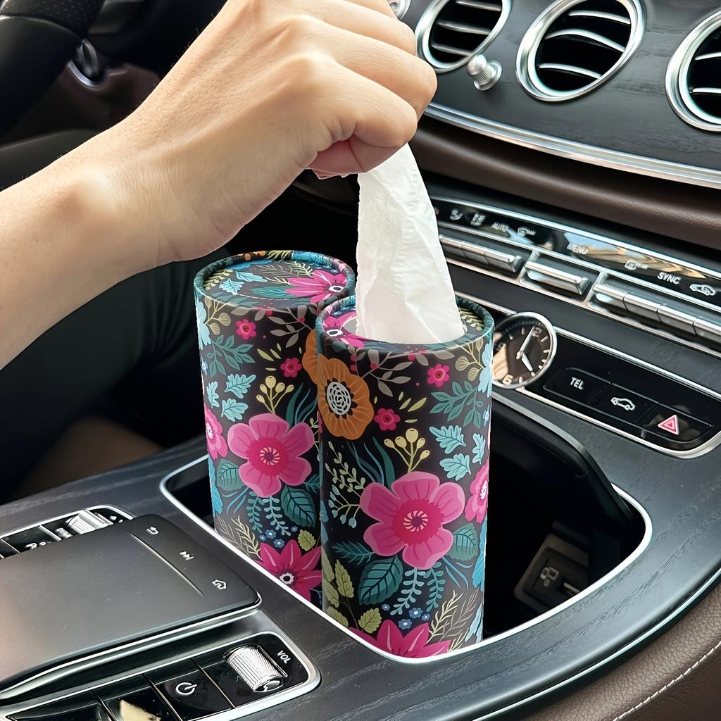1PC Printed car mounted paper towel cylinder paper towel barrel car seat type cylindrical car paper towel barrel