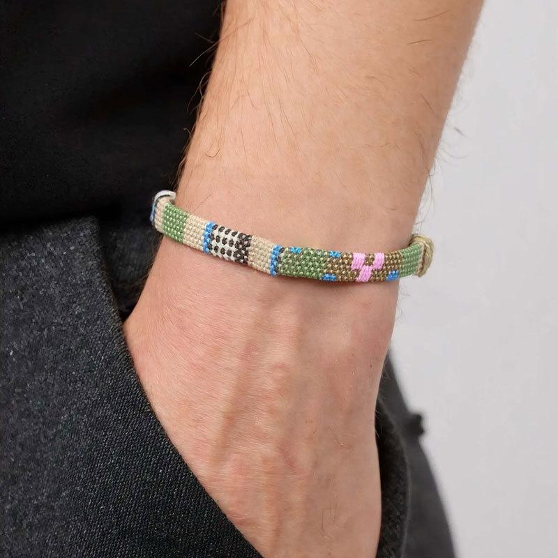 Bohemia Colorful Woven Anklets Bracelet Summer Adjustable Rope Braided Anklets Handmade Fabric Bangles for Men Women Children
