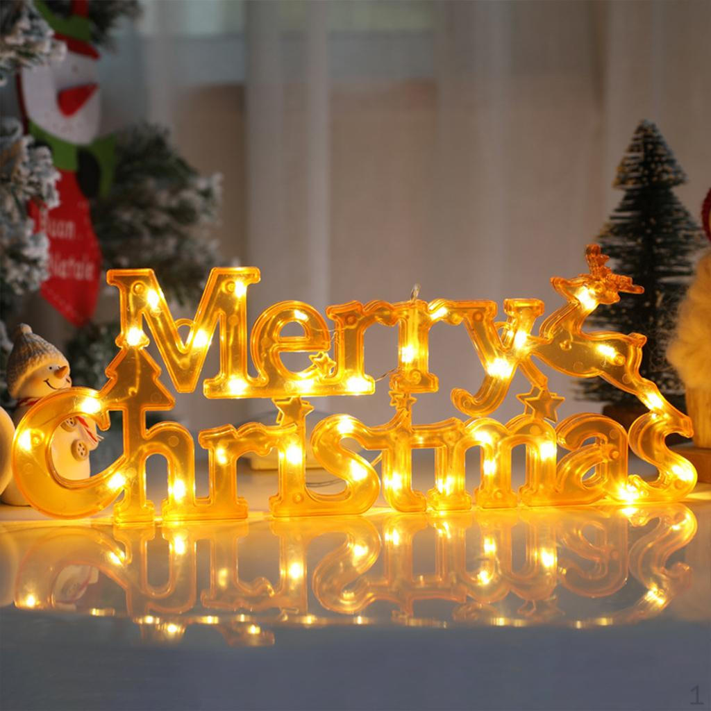 Letter Light Signs Night Decorative LED Bead Lights for Christmas Garland Gift