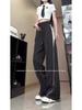 Unisex Striped Summer Pants for Teens, 2025 New Arrival, Straight Cut Wide-Leg Sports Style