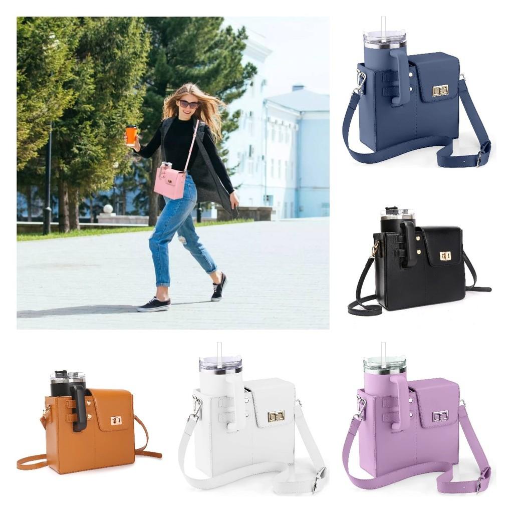 Crossbody Portable Outdoor Water Cup Storage Bag With Adjustable Strap Shoulder