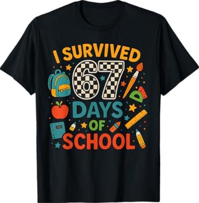 I Survived 67 Days Of School Funny Teacher Student T-Shirt