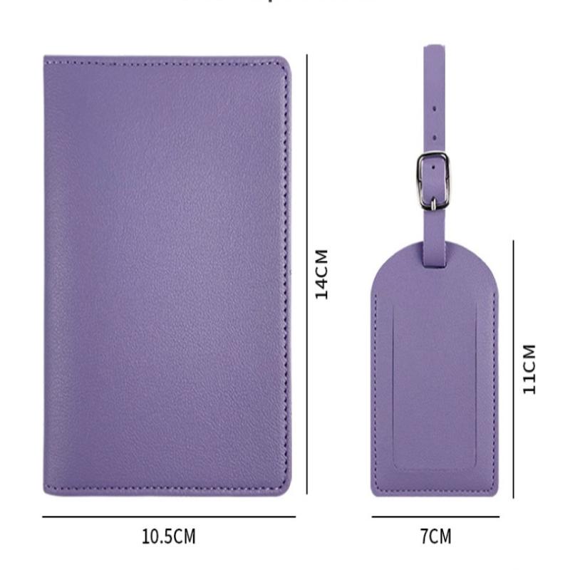Travel Pu Passport Cover Luggage Tags Wedding Party Bussiness Gift Ticket Holder Passport Holder Case Travel Accessories Set