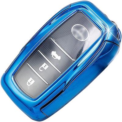 [anddat] Capa para Chave Inteligente Toyota Capa de Chave Porta-Chaves Toyota Yaris Noah Voxy Aqua Sienta, azul