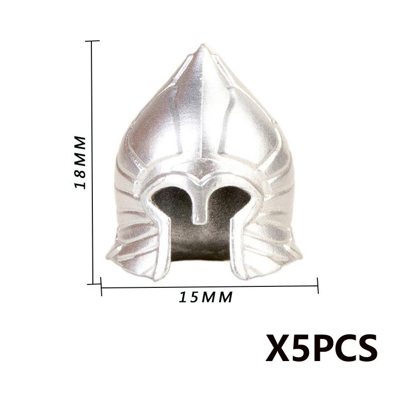 MOC Bausteine Mittelalter Ritter Soldat Actionfiguren Waffen Zubehör Schwert Speer Umhang Weste Helm Rüstung Geschenk Spielzeug Stein