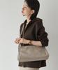 Russet Leather Horizontal Shoulder Bag RUZ1052222A0002 Free Size Greige