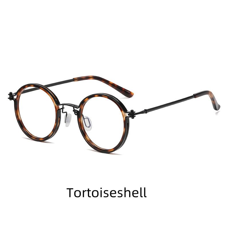 

Vintage Punk Style Metal Eyeglass Frame Mens Round Anti Blue Light Computer Reading Glasses Presbyopia 0
