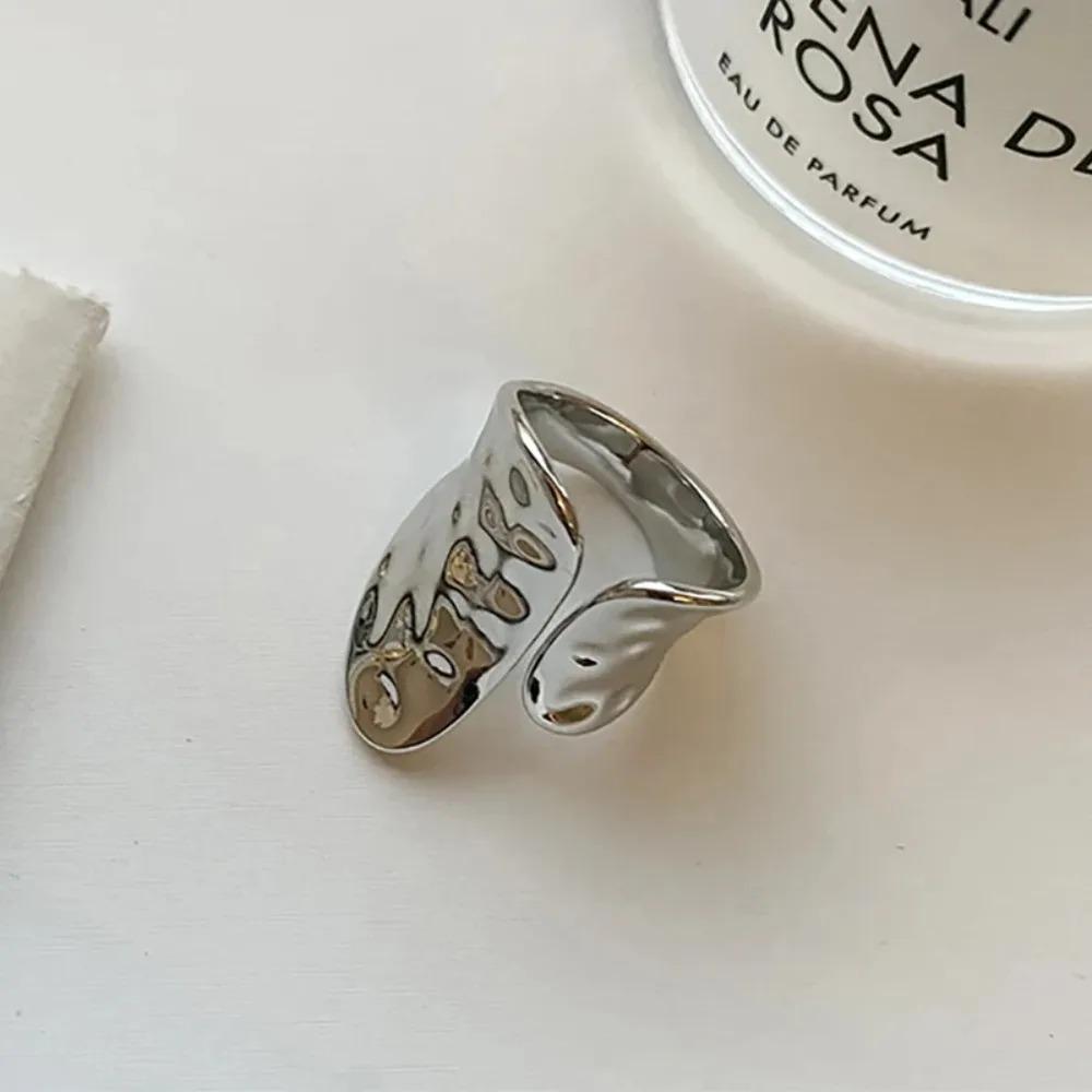 

Vintage Punk Minimalist Gold Color Rings for Women Couples Irregular Geometric Birthday Party Jewelry Gifts resizable серебряный