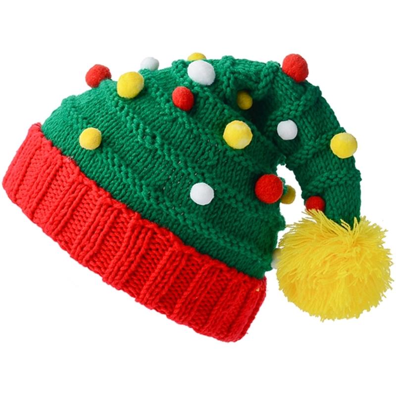 

Christmas Red&Green Color Hat Santa Hats for Winter Xmas Hat Party Accessories Adult