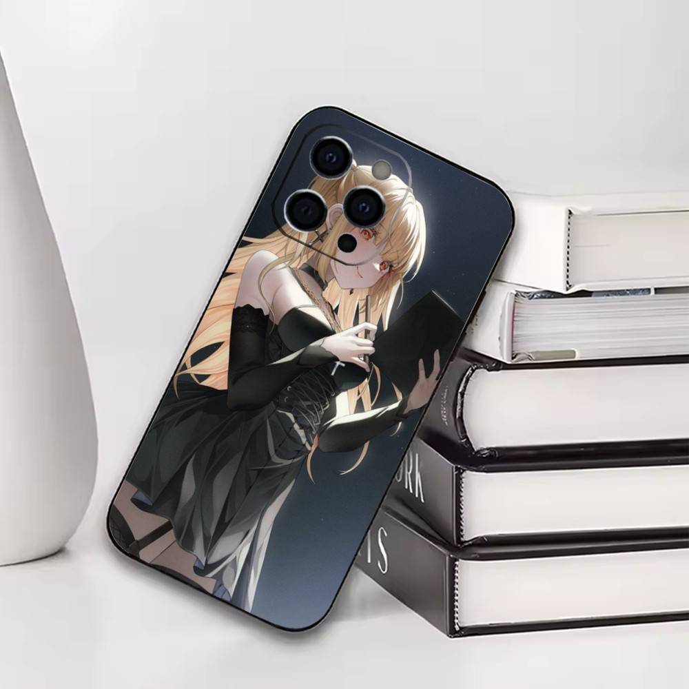 

Death Note Misa Amane Phone Case For iPhone17,16,15,14,13,12,11 Plus,Pro Soft Silicone Black Case iPhone15